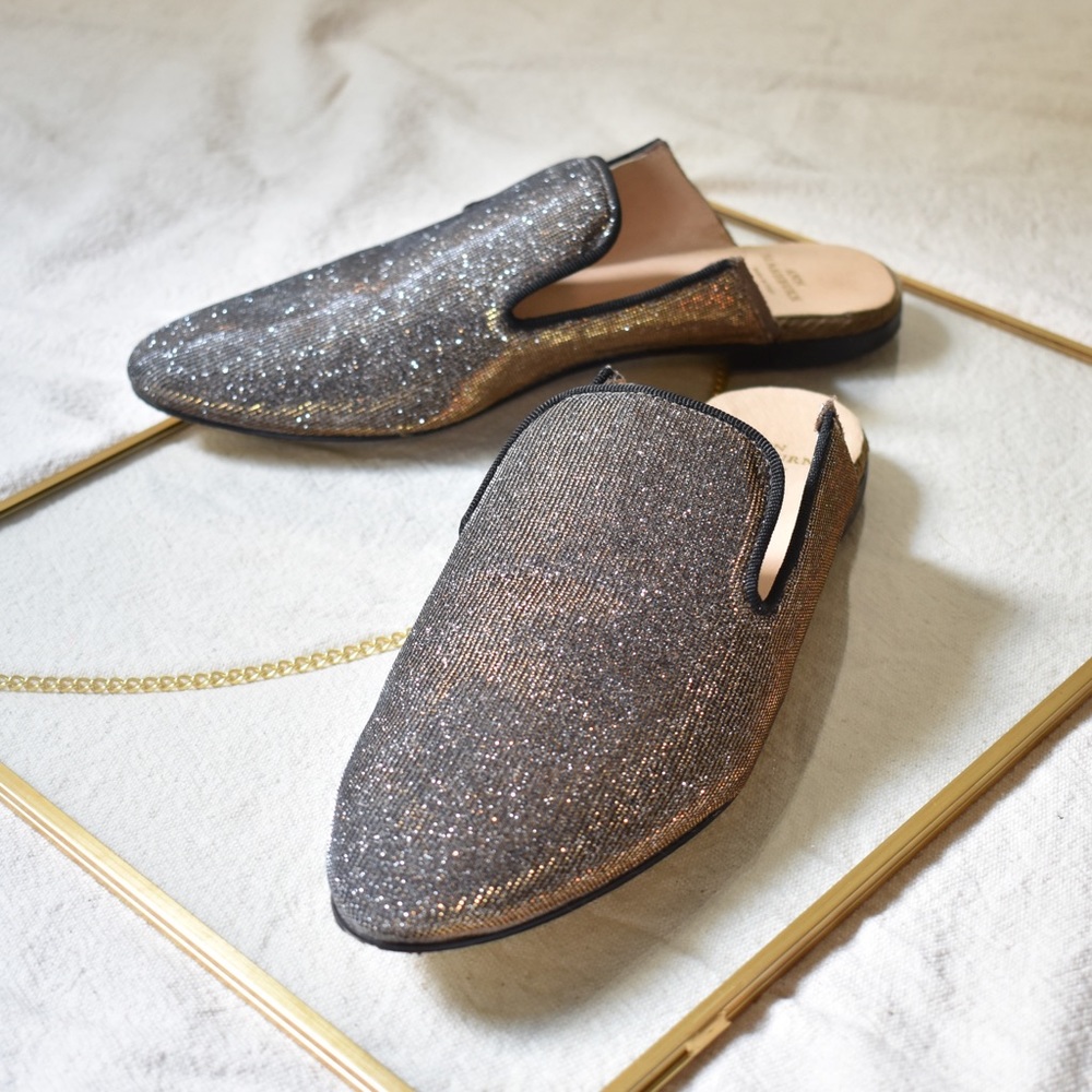 Ann Mashburn Glitter Flat Mules